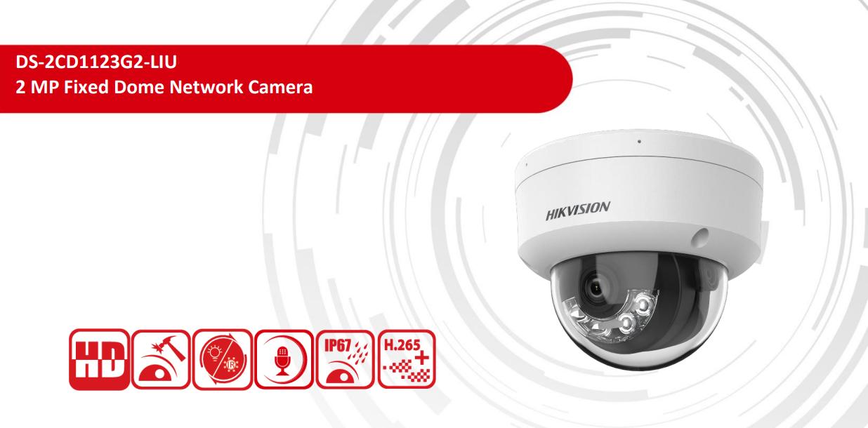 دوربین مداربسته تحت شبکه هایک ویژن مدل DS-2CD1123G2-LIU