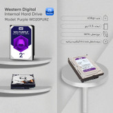هارد اینترنال وسترن دیجیتال Purple WD20PURZ | ۲ ترابایت ویژه ضبط تصویر