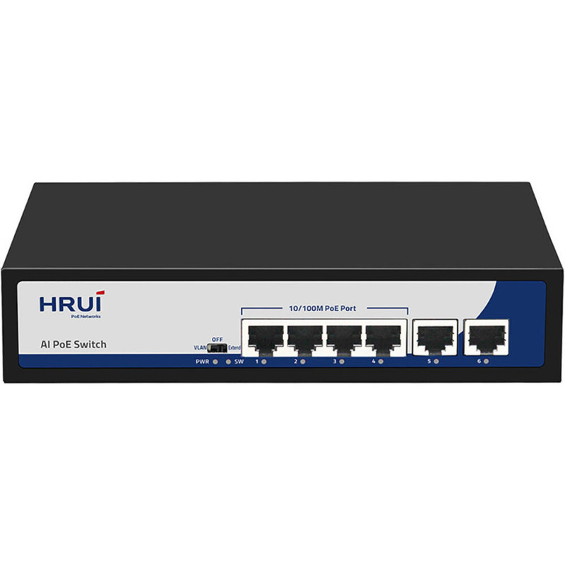 سوئیچ PoE چهار پورت اچ ار یو ای مدل HRUI HR900-AF-42N