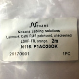 پچ کورد Cat6 نگزنس مدل P1AO20OK | UTP | طول ۲ متر | LSZH