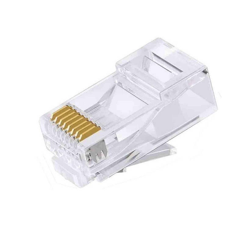 سوکت شبکه CAT6E امپ مدل JN16E | بسته ۱۰۰ عددی | RJ45 UTP